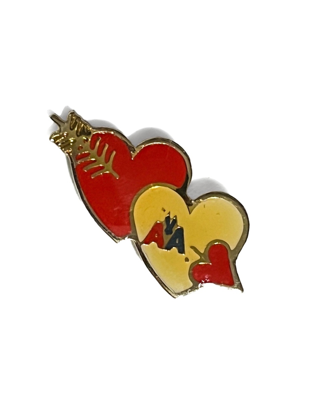 Vintage American Airlines Double Heart Arrow Lapel Pin Airline Souvenir Aviation